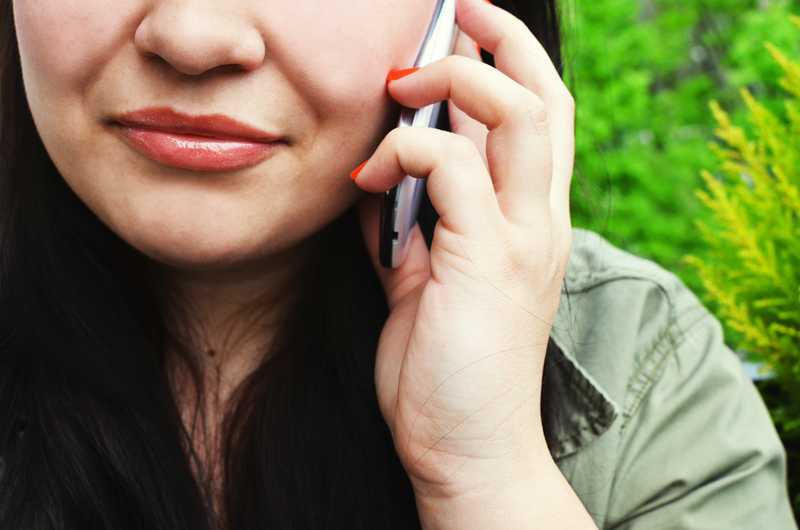 Woman on phone